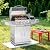 Propane Gas Grill 4 Burners with Side Burner Freestanding Grill Cart with Wheels for Outdoor Garden Cooking Barbecue Grill