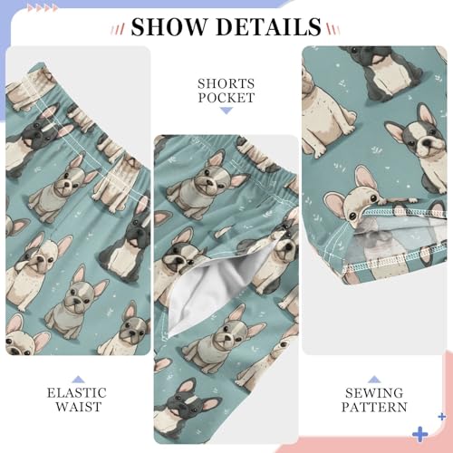 ALAZA Cute French Bulldog Pajamas Bottoms with Pockets Comfy Pjs Sleepwear Elastic Waistband Pajamas Pants Lounge Pants4