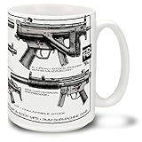 Cuppa Second Amendment Rights 15-Ounce Coffee Mug with HK MP5's