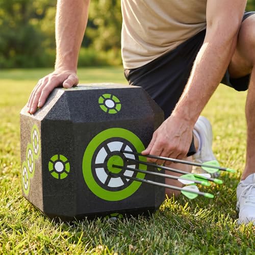 Image of Dice Archery Target, All-Side Foam Archery Target Block, Outdoor Portable Arrow Target with Carry Handle, Cube Shooting Target for Compound Bows&Recurve Bows Hunting Practice