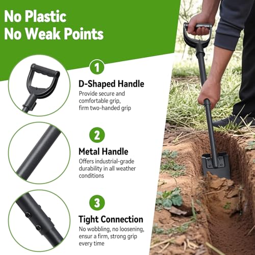 Spade Shovel with D Handle