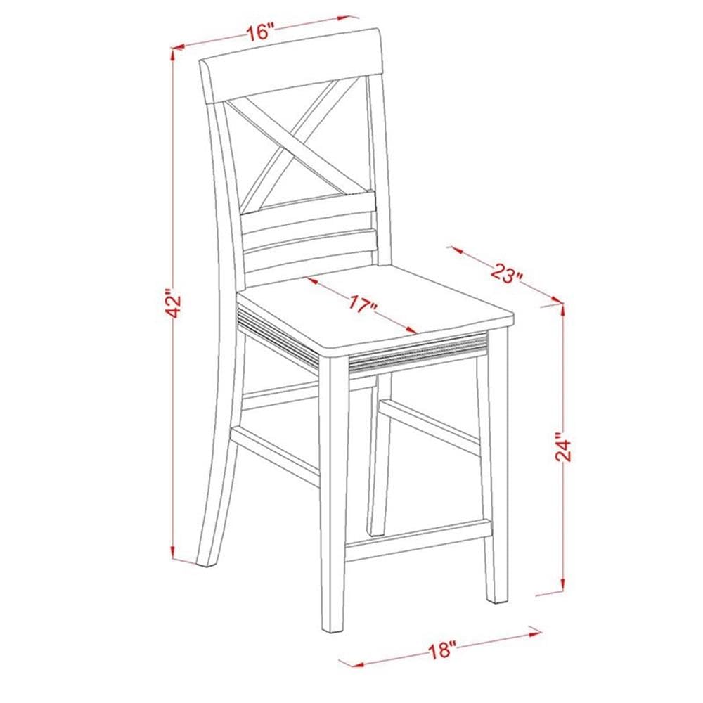 Set da 5 pezzi con tavolo e sedie da banco – tavolo alto e sgabello alto 4 banconi.