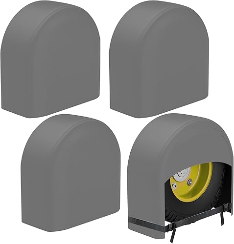 K-Musculo Paquete de 4 fundas para neumáticos de autocaravana, impermeables, para ruedas de caravana, remolque, cámper, camión, SUV, se ajustan a