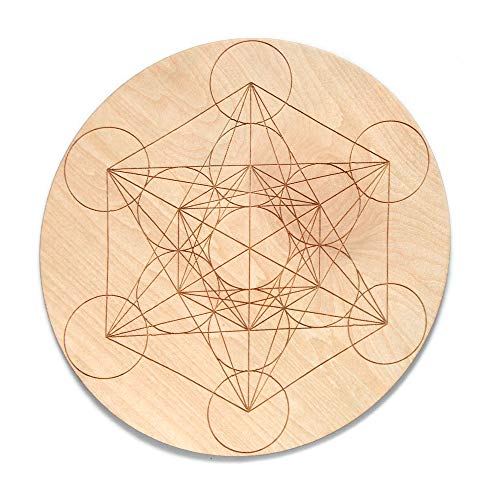 Wood Crystal Grid Altar Chakra Crystal Healing Sacred Geometry Metatron's