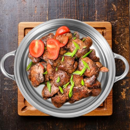 Wok de acero inoxidable con doble asa para cocinar miniatura 7