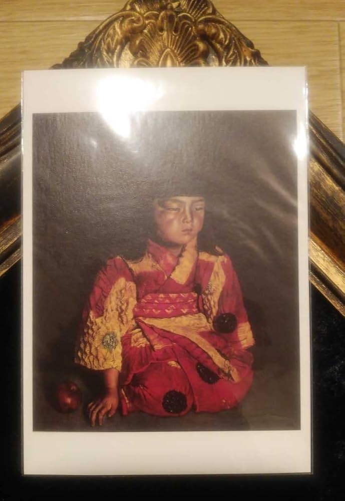 【限定品】岸田劉生 麗子像 リトグラフ 希少番号入り 岸田劉生 絵画 麗子座像 F6号 【複製】【美術印刷】【世界の名画