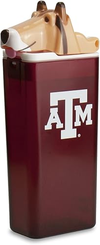 Miniatura 2 de FUNTOPS Botella de agua reutilizable, botella deportiva con licencia oficial de la NCAA, sin BPA, apta para lavavajillas, mascota Collie Reveille,