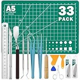 CLOYAN 33pcs Weeding Tools for Vinyl Set, Precision Craft Vinyl Weeding Tools Kit for Scrapbooking, Weeding Vinyl, DIY Art Work Cutting, Lettering, Splicing.