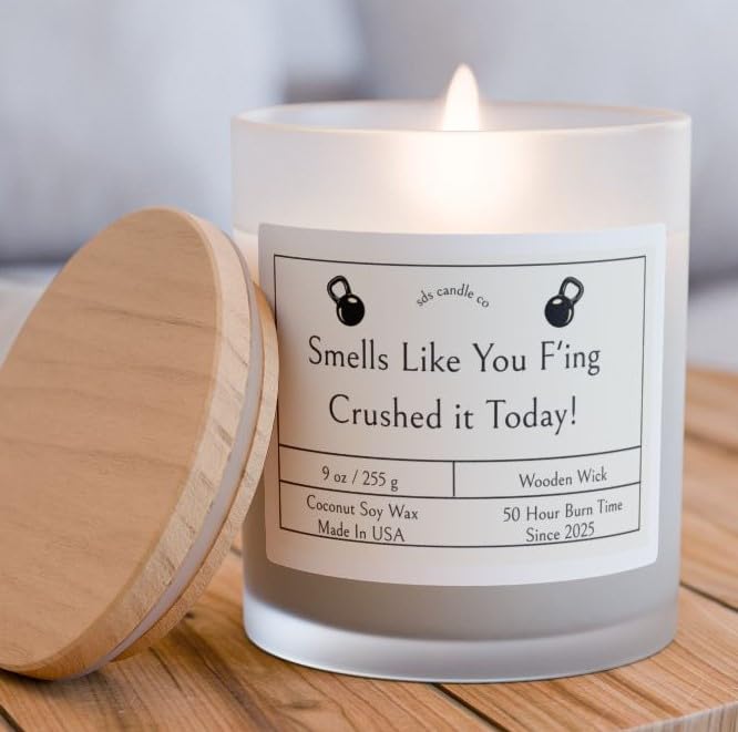 Motivational Gym Candle &ndash; Vanilla Fitness Gift