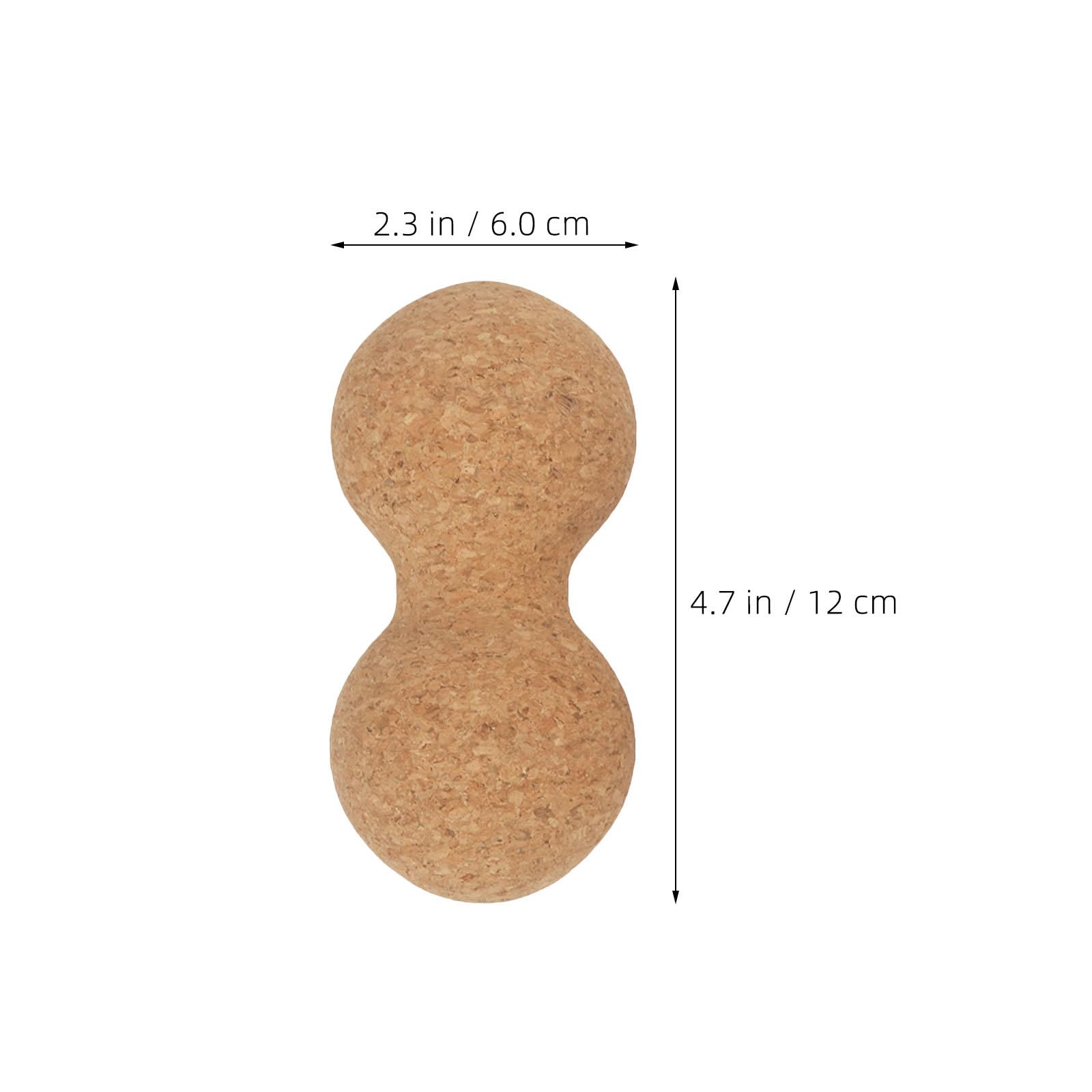 Erdnuss Massageball 2 Stück 6 12cm aus Kork | Tragbare Tiefengewebsmassage für Rücken, Nacken und Fußentspannung, Muskelregeneration, Triggerpunkttherapie