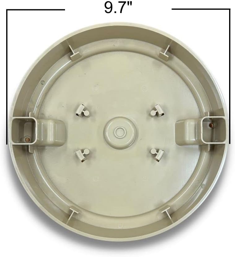 DPM Heavy-Duty Pourable Skimmer Lid Cover Custom Masonry Pool Skimmer Cover | Made in USA | Replacement for Pour-A-Lid Hide Skimmer Cover Lid (Round 10", Tan)
