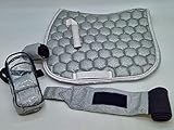GLAMOUR Schabracken SET Braun Glitzer oder Silberfarben Glitzer PLUS Glitzer Bandagen ( 4 Stück) SET Glamour Braun oder Silber