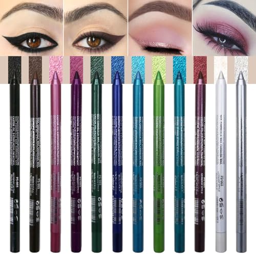 Set de 12 delineadores en gel impermeables coloridos miniatura 1