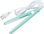 Mini Hair Straightener 2 in 1 Straight and Curly Hair Flat Iron Ceramic Tourmaline Plate 100-240V 20W US Plug (Green)