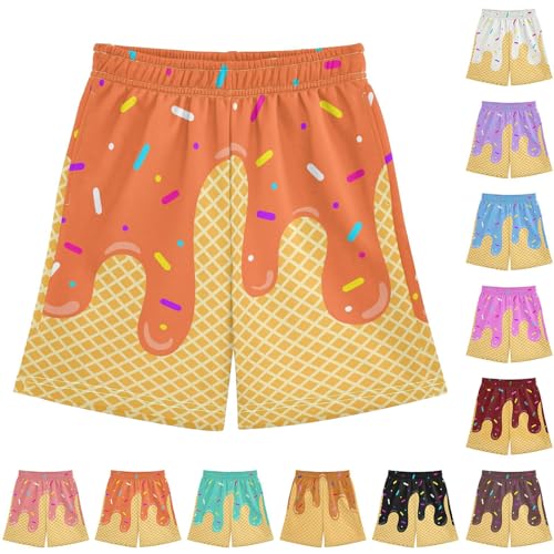 Ice Cream Shorts,Ice Cream Baseball Shorts Boys,Icecream Short Youth,ICES Creams Drip Baseball Short