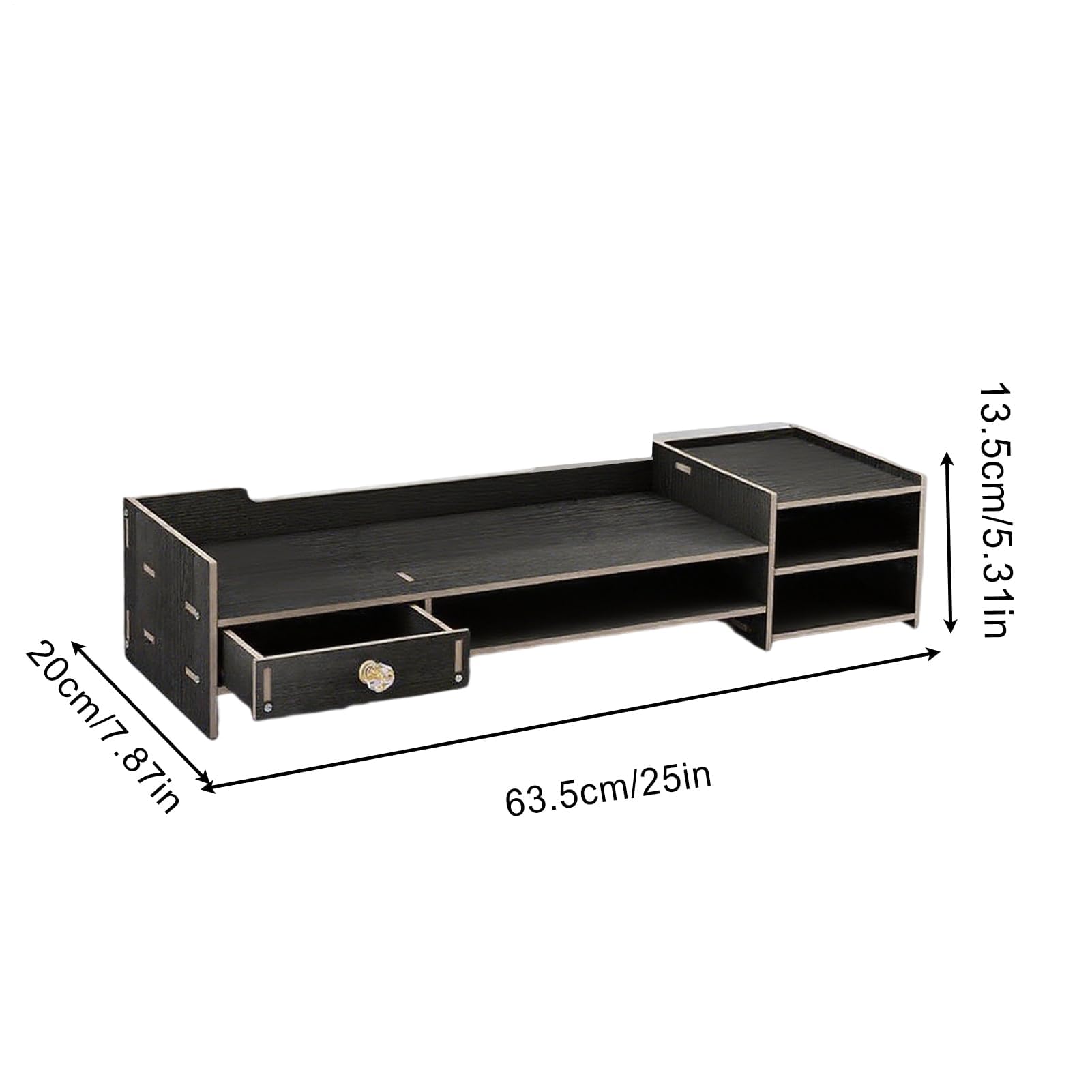 Supporto per monitor da scrivania in legno per accessori da ufficio PC/laptop mensola per stampante salvaspazio Soluzione di archiviazione da scrivania per casa e ufficio