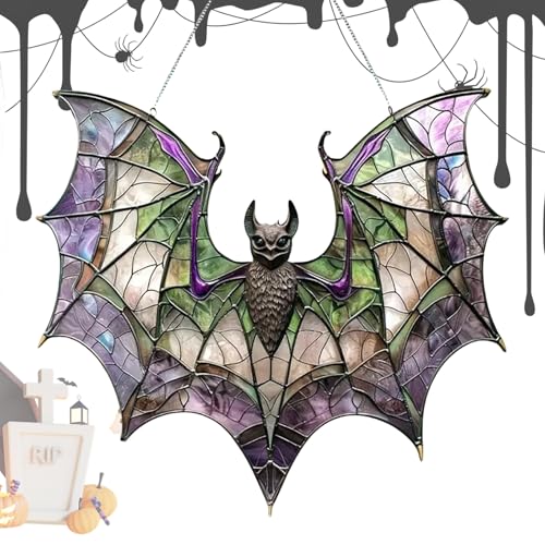 Image of Sun Catcher Halloween Hangable Bat Sun Catcher Decoration Pendant Art