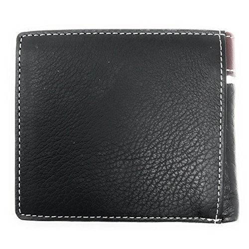 Western Genuine Leather Mens Metal Concho Bifold Short Wallet in Multi Emblem (Black Praying Cowboy)4
