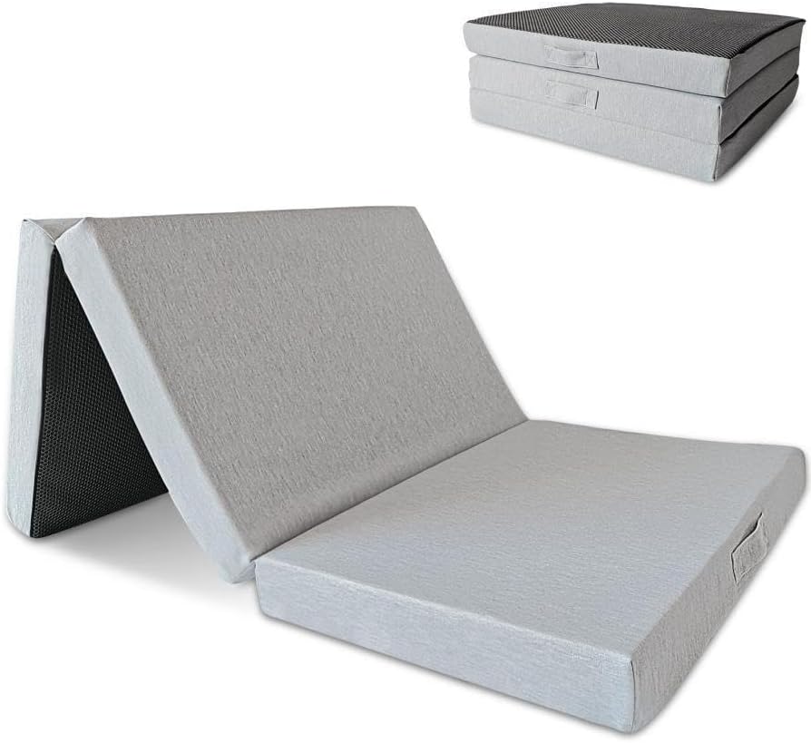 三つ折りマットレス 2層高反発 極厚10cm シングル 折りたたみ 2097 三