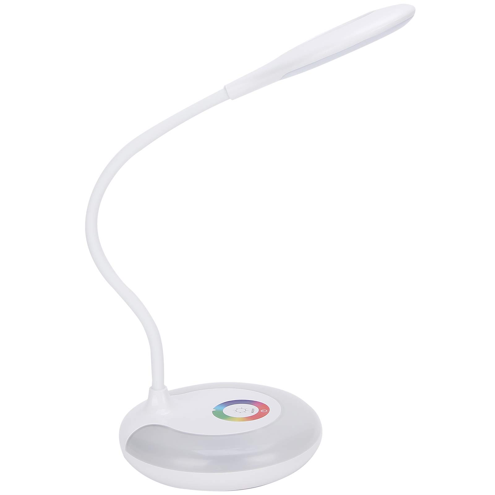 Lampada da Tavolo a LED USB, Luce da Tavolo con Regolazione Tattile, Protezione per gli Occhi Luce Dimmerazione Tattile Colorata, Lampada da Studio Flessibile a Collo D'oca