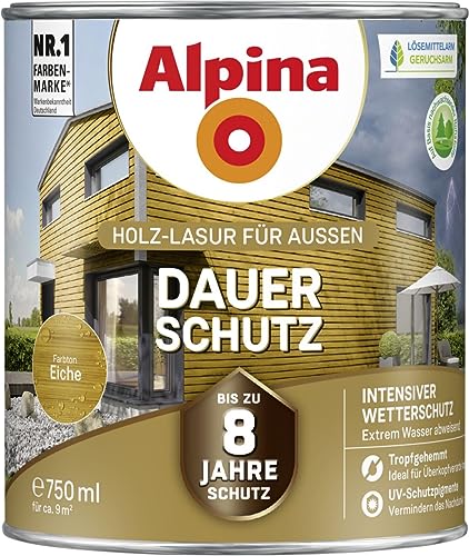 Alpina Dauerschutz Lasur eiche 0,75L