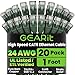 GearIT 20 Pack, Cat 6 Ethernet Cable Cat6 Snagless Patch 1 Foot - Computer LAN Network Cord, Green