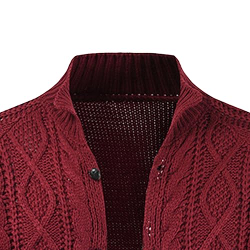 Men's Twisted Flower Thick Cardigan Slim Fit Knitted Heavy Weight Sweater Loose Plus Size Knitted Cardigan for Men4