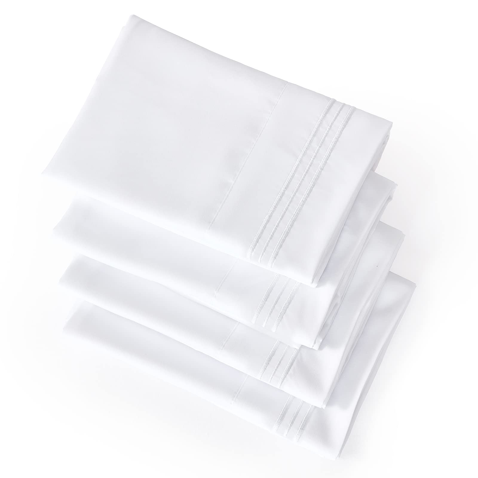 YIYEA Set di 4 federe per cuscino Euro in microfibra spazzolata