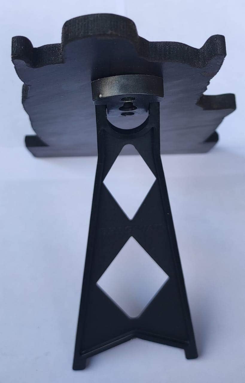 Vils Pondicherry The Holy Mother Divine Holy Blessing Wood & Plastic Photo Frame Cutout with Backstand for Pooja/Gift (3.5 inch X 6 inch)