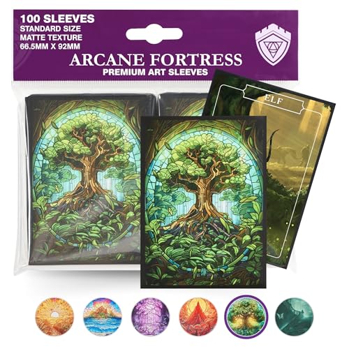 Arcane Fortress AF-SLV- PARENT Mtg Card Sleeves – 100 Count | Ultra-Durable Matte Art Card Sleeves For Intense Shuffling | Premium Fit For Magic: The Gathering Cards cover