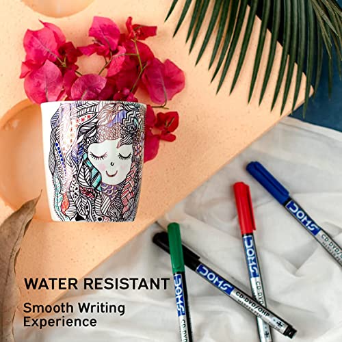 Image of Doms CD-DVD /OHP Pens | Fine Tip Japanese Tip For Clear Marking | Marks On Most Surfaces | Unique Self Hydrating System | Black Ink, Pack of 10