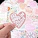 100PCS Cute Preppy Stickers Pink Motivational Vinyl Waterproof Stickers for Laptop Bumper Water Bottles Computer Phone Hard Hat Car Inspirational Decals for Adults Women Kids Teen Girls