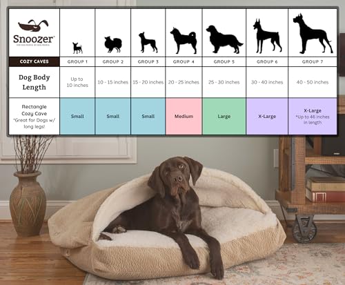 Snoozer Pet Products Rectangle Cozy Cave Dog Bed, Large, Navy - Thumbnail 5