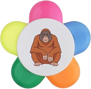 Azeeda 'Playful Orangutan' Flower Shape Highl...