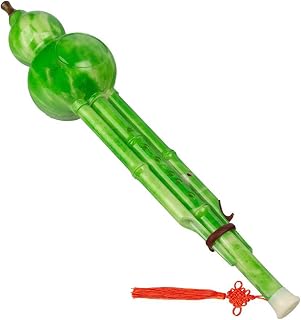 flauta hulusi ABS Hulusi En Clave De C Calabaza China Flauta De Cucurbitáceas Instrumento De Viento De Color Verde Con Estuche De Transporte Duro