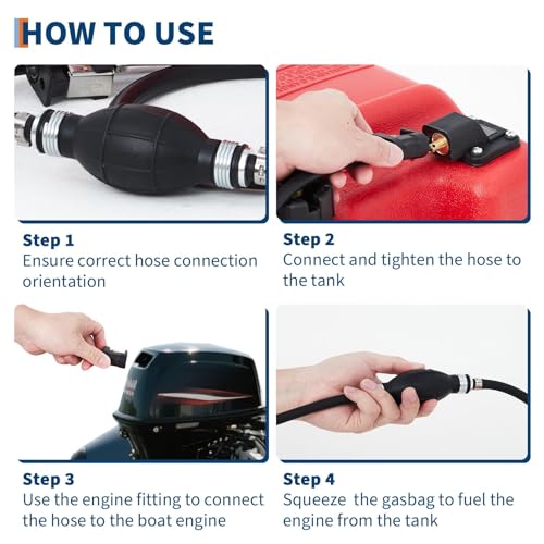 image for ExploreHorizon 6 Gallon Marine Portable Tank Outboard Boat Transfer Ta