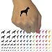 Boston Terrier Dog Solid Temporary Tattoo Water Resistant Fake Body Art Set Collection - Light Pink (One Sheet)