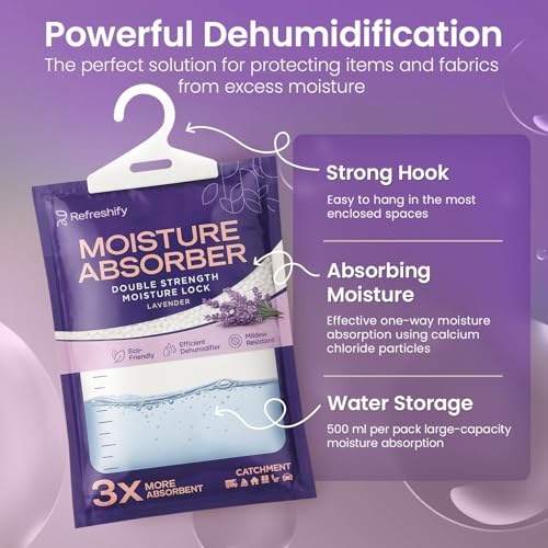 image for REFRESHIFY Moisture Absorbers and Humidity Absorber Bags for Closet - 