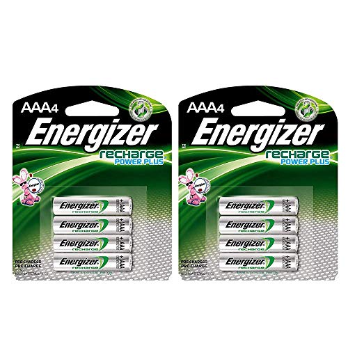 Rechargeable AAA Batteries, NiMH, 800 mAh, Pre-Charged, 4 Count (Recharge Power Plus) - EVENH12BP4, 2 Pack