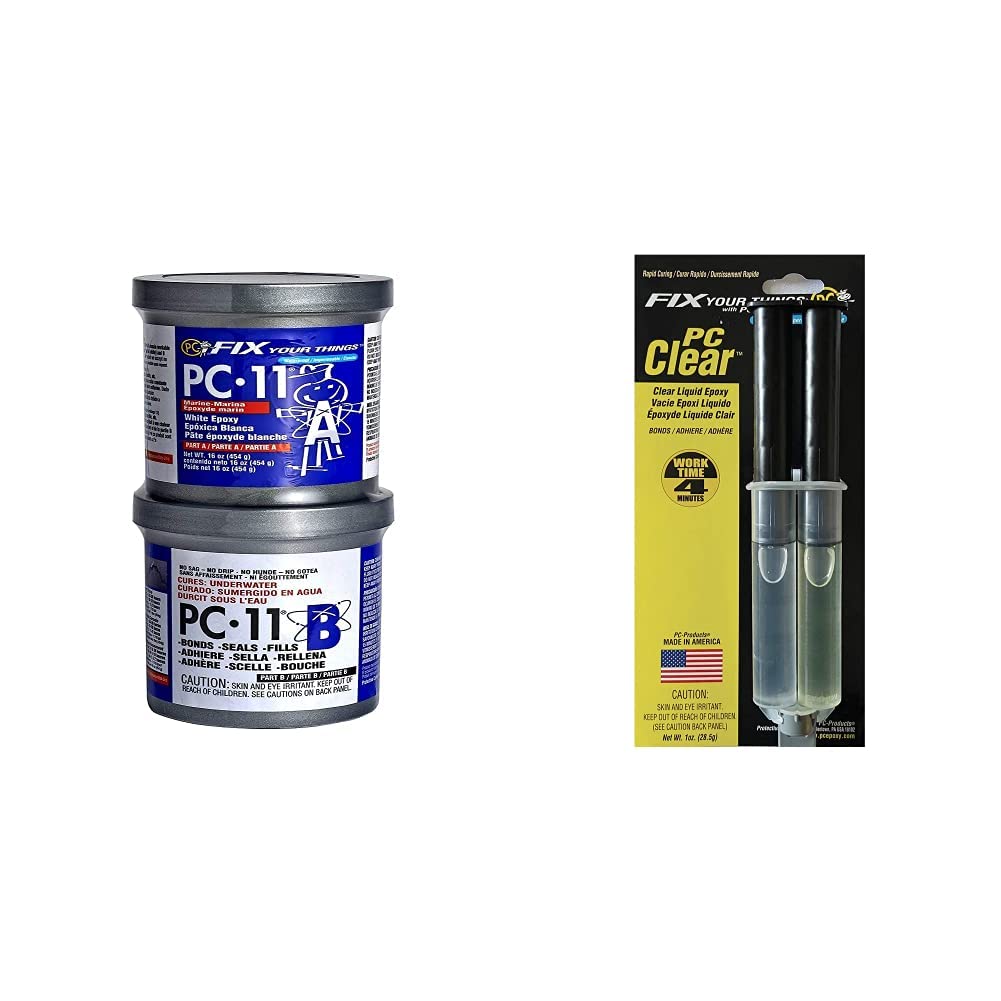 PCProducts PC11 Epoxy Adhesive Paste, TwoPart Marine Grade, 1lb in