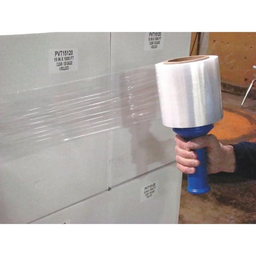15A917, Hand Stretch Wrap, Clear, 600 ft, 5In W, PK4