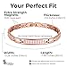 Smarter LifeStyle Sparkling Titanium Magnetic Bracelet for Women - Adjustable Bracelet Length with Sizing Tool for Perfect Fit, Womens Magnetic Bracelet (Rose Gold)