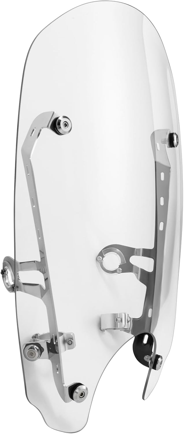 Green-L 20" Clear Windshields Windscreen with Mounting Clamp Support Bracket Fit for Indian Scout 2015-2024 Sixty 2016-2024 Bobber Sixty 2020-2024 Super Scout 2025 Classic