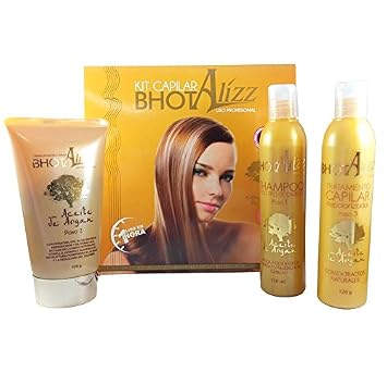 Amazon.com: Kit de tratamiento de queratina – la mejor tratamiento de  queratina bhot Alizz alisado 3 paso con aceite de argán, Q10 y algas,  brillo/suave Kit de Extreme tumbona de pelo rizado