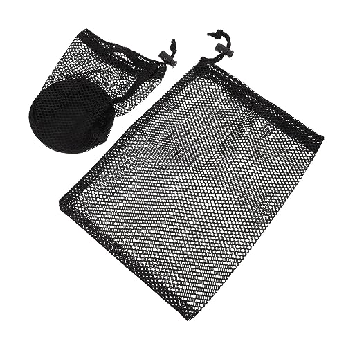Kisangel 2pcs Portable Mesh Net Bag for Golf Balls Durable Easy to Clean Drawstring Design for Convenient Storage Golf Baseball Tennis and More