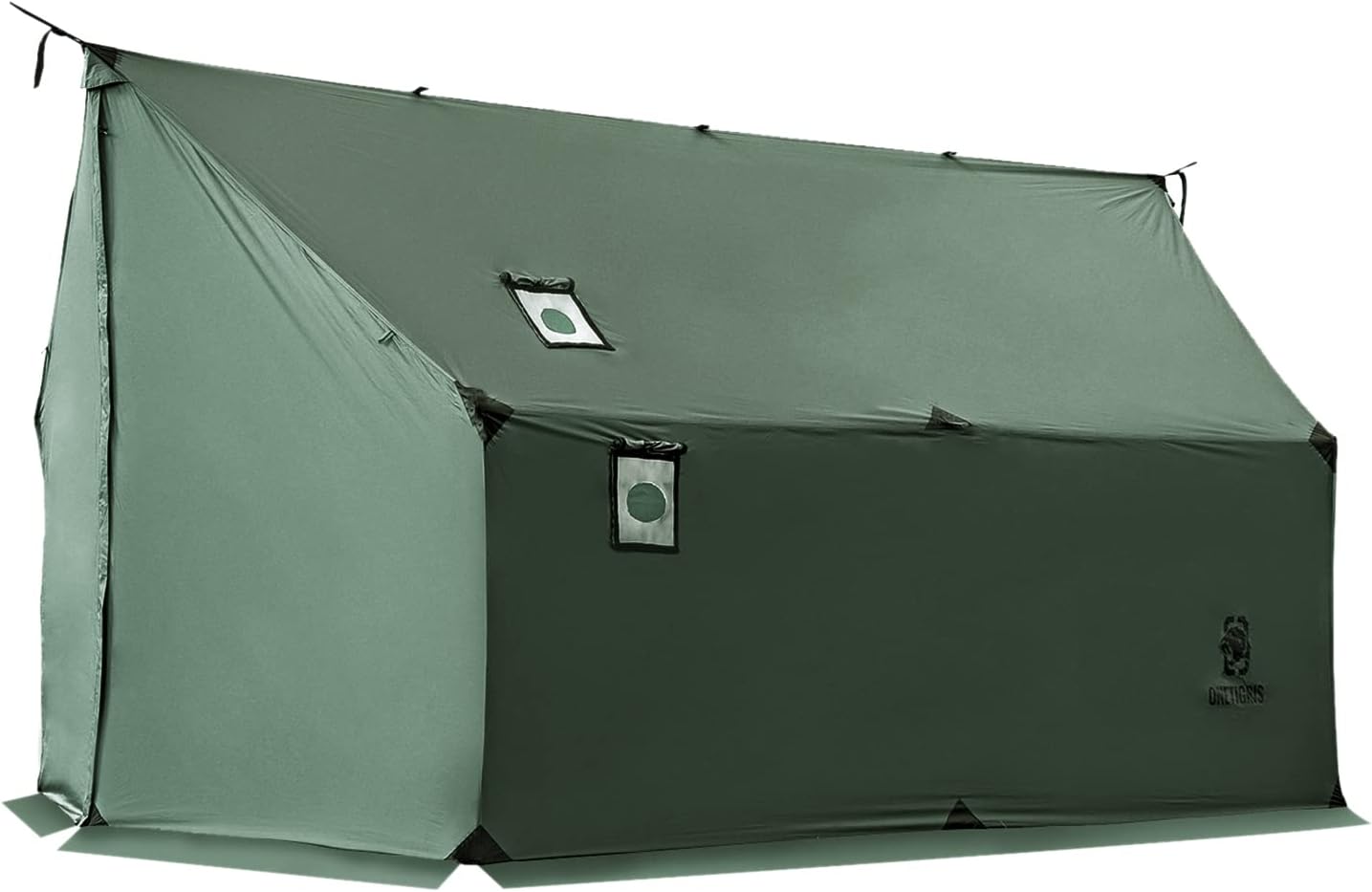 TEGIMEN Hammock Hot Tent with Stove Jack, Spacious Versatile Wall Tent with Snow Skirt, 3000mm Waterproof with Zippered Tent Bag (Ranger Green)