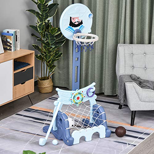 Homcom Set Canestro Basket, Golf Giocattolo, Porta...