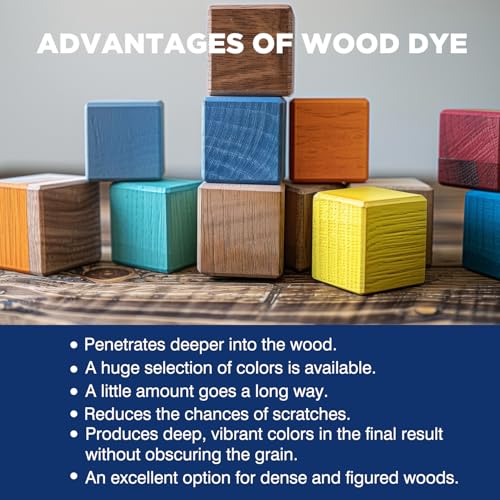 Wood Stain Liquid Solvent - Wood Dye - Indoor and Outdoor Furniture and More - Fast Drying - Wood Dye Powder - Wood Stain for Crafts - 5 Color Kit - Thumbnail 5