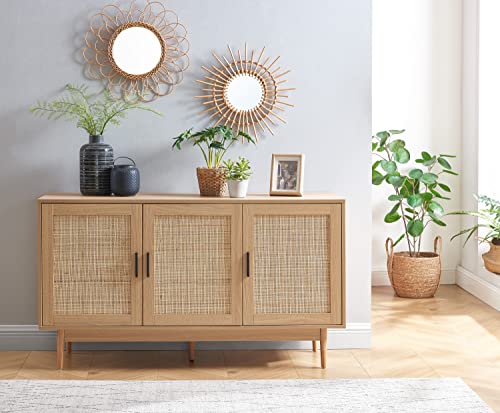 BAÏTA Amana Buffet, Bois Clair, L133cm