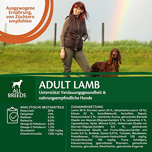 Wellness CORE Lamb 10 kg, Lamm – Hundefutter Trocken für alle Hunderassen, getreidefrei, natürlich, hypoallergen, proteinreich, hoher Fleischanteil, unterstützt eine gesunde Verdauung